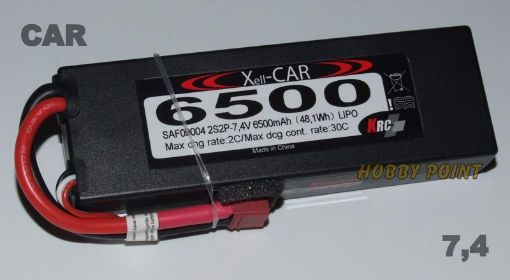 Immagine di LIPO XELL-CAR 7,4V 6500MAH 25C