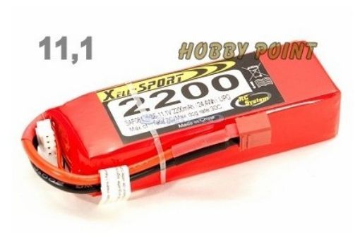 Immagine di LIPO XELL-SPORT 11,1V 2200MAH 3S 30C